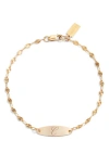Set & Stones Bank Initial Bracelet In Gold/c