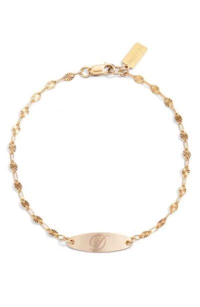 Set & Stones Bank Initial Bracelet In Gold/d