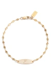 Set & Stones Bank Initial Bracelet In Gold/e
