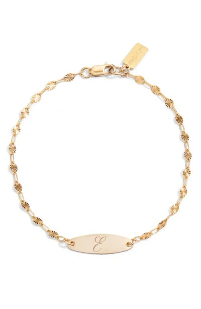 Set & Stones Bank Initial Bracelet In Gold/e