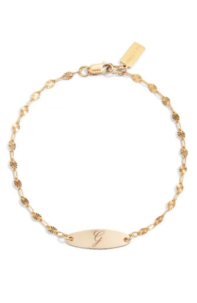 Set & Stones Bank Initial Bracelet In Gold/g
