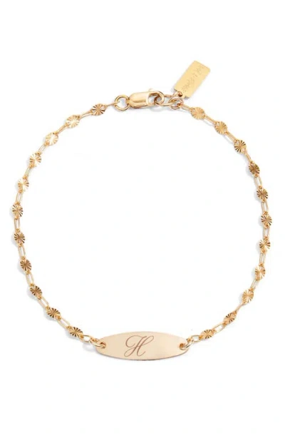 Set & Stones Bank Initial Bracelet In Gold/h