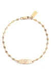 Set & Stones Bank Initial Bracelet In Gold/l