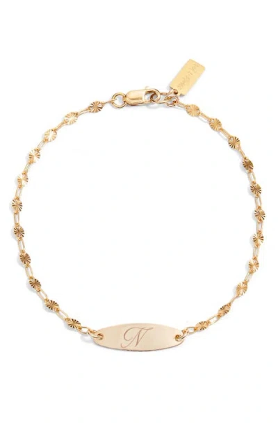 Set & Stones Bank Initial Bracelet In Gold/n