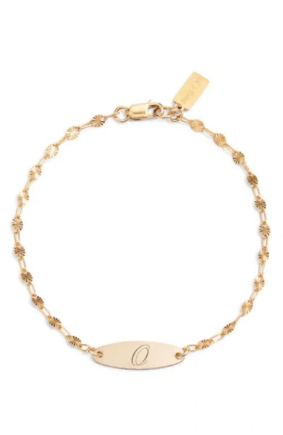 Set & Stones Bank Initial Bracelet In Gold/o