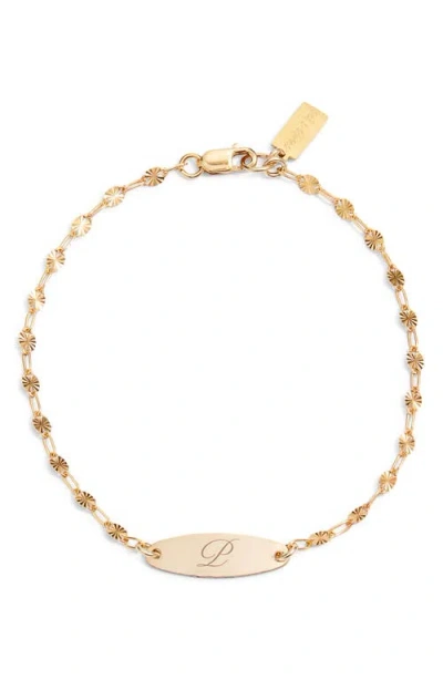 Set & Stones Bank Initial Bracelet In Gold/p