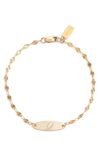 Set & Stones Bank Initial Bracelet In Gold/q