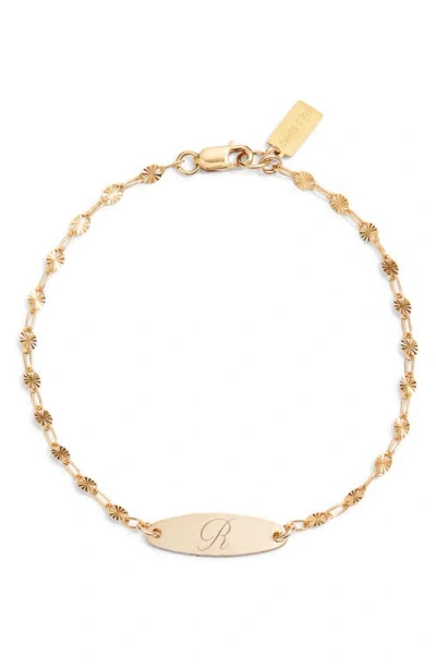 Set & Stones Bank Initial Bracelet In Gold/r