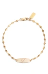 Set & Stones Bank Initial Bracelet In Gold/t