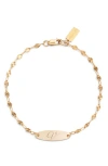 Set & Stones Bank Initial Bracelet In Gold/v
