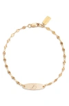 Set & Stones Bank Initial Bracelet In Gold/x
