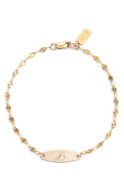 Set & Stones Bank Initial Bracelet In Gold/x