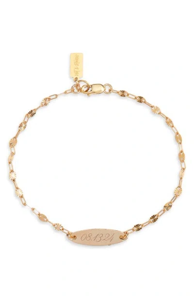 Set & Stones Banks Date Personalized Bracelet In Gold