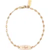 Set & Stones Banks Engravable Id Bracelet In Gold