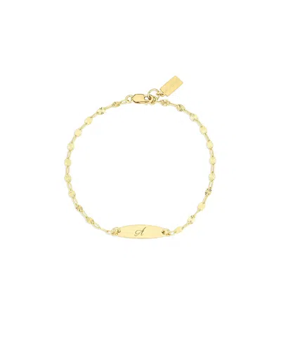 Set & Stones Banks Engraved Initial Bracelet In Gold