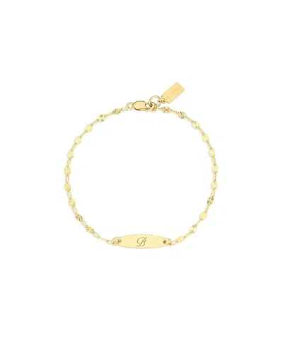 Set & Stones Banks Engraved Initial Bracelet In Gold
