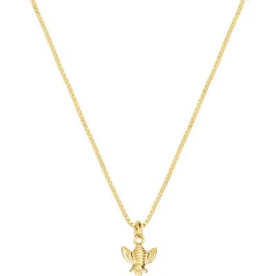 Set & Stones Bee Charm Necklace In Gold