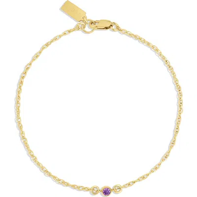 Set & Stones Birthstone Bracelet In Transparent