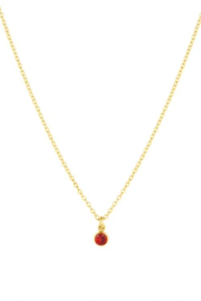 Set & Stones Birthstone Charm Necklace In Gold