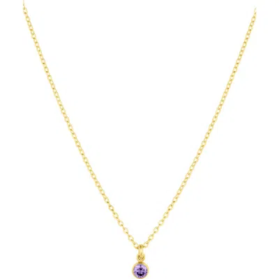 Set & Stones Birthstone Charm Necklace In Gold