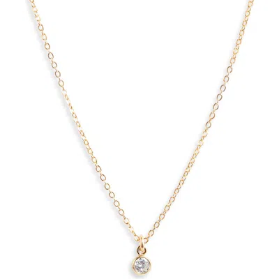 Set & Stones Birthstone Charm Pendant Necklace In Gold