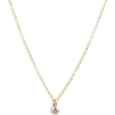 Set & Stones Birthstone Charm Pendant Necklace In Gold