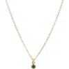 Set & Stones Birthstone Charm Pendant Necklace In Gold