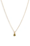 SET & STONES BIRTHSTONE CHARM PENDANT NECKLACE