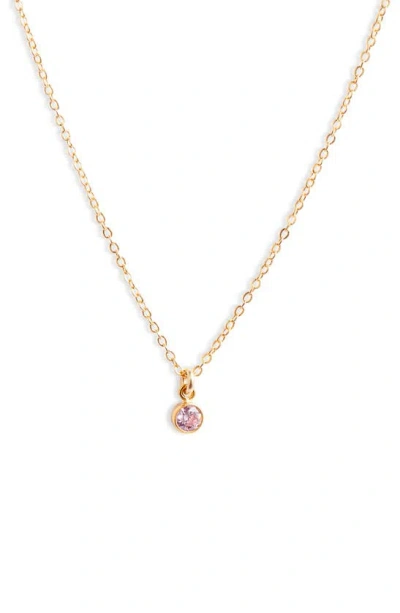 Set & Stones Birthstone Charm Pendant Necklace In Gold