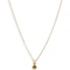 Set & Stones Birthstone Charm Pendant Necklace In Gold/august