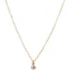 Set & Stones Birthstone Charm Pendant Necklace In Gold/june