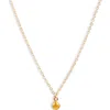 Set & Stones Birthstone Charm Pendant Necklace In Gold/november