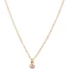Set & Stones Birthstone Charm Pendant Necklace In Gold/october