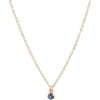 Set & Stones Birthstone Charm Pendant Necklace In Gold/september