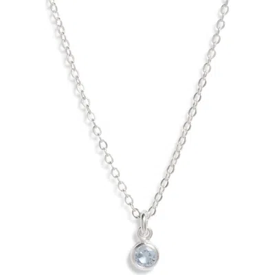 Set & Stones Birthstone Charm Pendant Necklace In Metallic