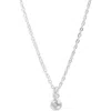 Set & Stones Birthstone Charm Pendant Necklace In Silver/april