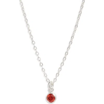 Set & Stones Birthstone Charm Pendant Necklace In Metallic