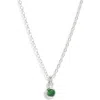 Set & Stones Birthstone Charm Pendant Necklace In Silver/may