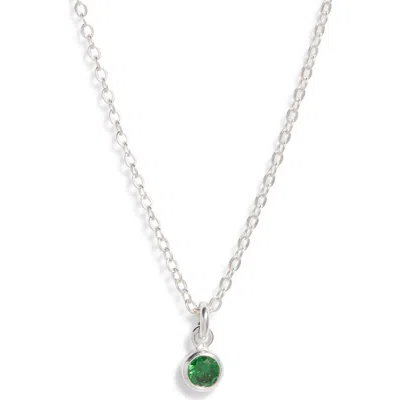 Set & Stones Birthstone Charm Pendant Necklace In Metallic