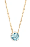 Set & Stones Birthstone Pendant Necklace In Gold