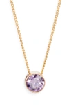 Set & Stones Birthstone Pendant Necklace In Gold