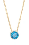 Set & Stones Birthstone Pendant Necklace In Gold