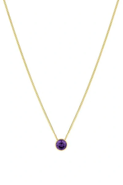 Set & Stones Birthstone Pendant Necklace In Metallic