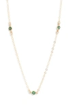 Set & Stones Birthstone Station Necklace In Gold