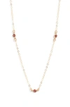 Set & Stones Birthstone Station Necklace In Gold