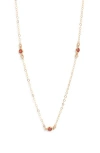 Set & Stones Birthstone Station Necklace In Gold