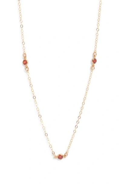 Set & Stones Birthstone Station Necklace In Gold