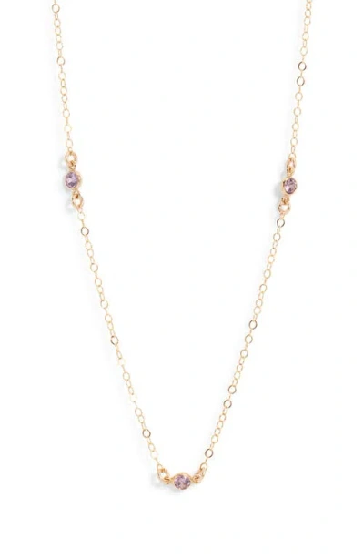 SET & STONES SET & STONES BIRTHSTONE STATION NECKLACE