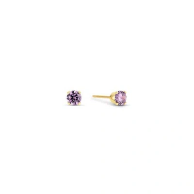 Set & Stones Birthstone Studs In Purple