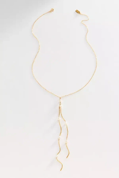 Set & Stones Bobbi Lariat Necklace In Gold